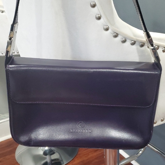 Vintage Kesslord Paris  Elegant Purple  Crescent Shoulder Bag - Picture 2 of 13